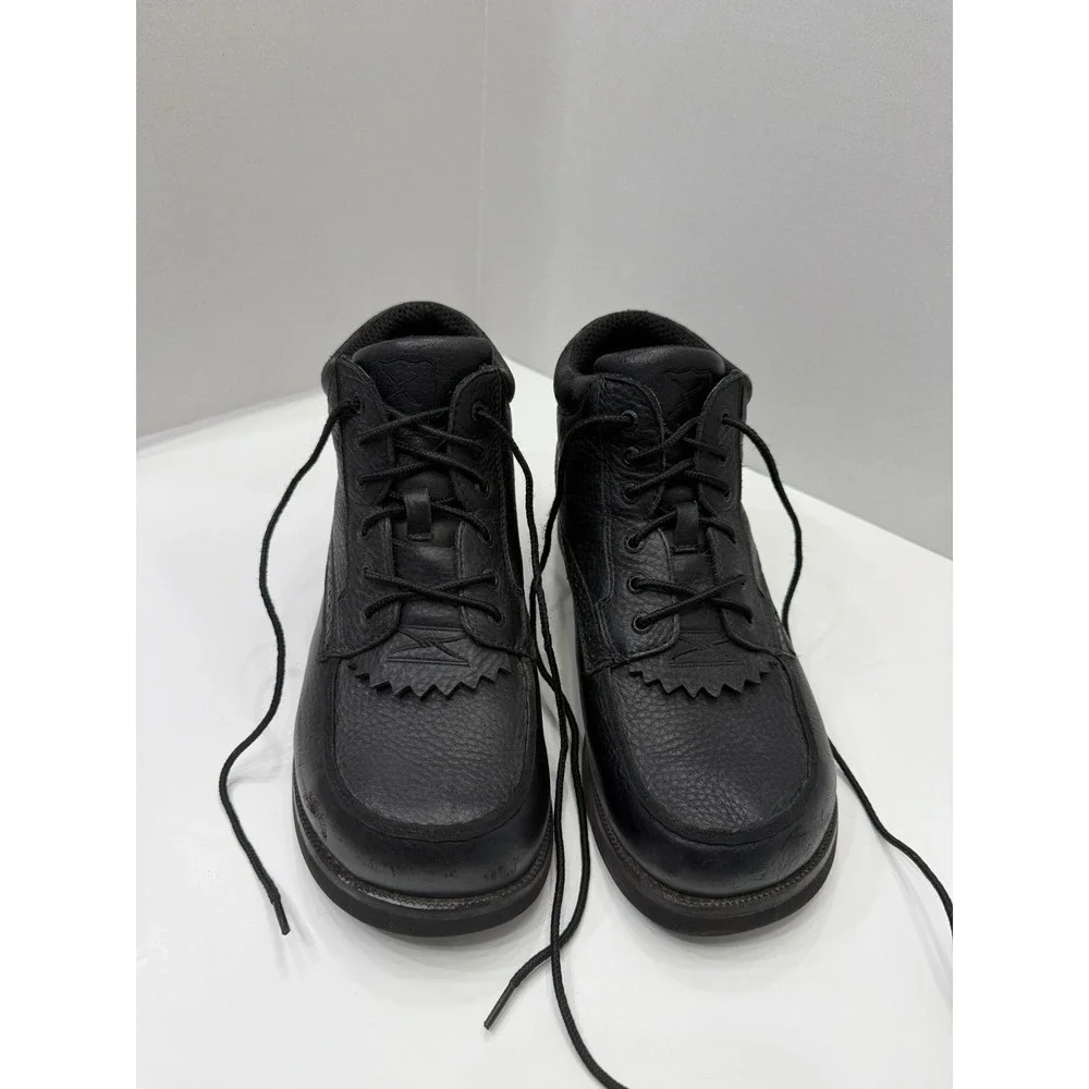 Twisted X Mens Size 9 Chuck Up Boots Black Leather lace up square soft toe work